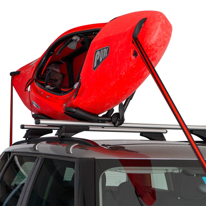 Porte-bagages De Toit Pour Kayak, Support De Montage Sur Le Dessus De  Voiture De Canoë Rouge Robuste Avec Ventouse Pour Skis 