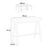 Console extensible 90x40-300cm table de salle à manger en bois Banco Nature Réductions