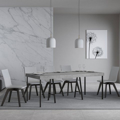 Consolle tavolo allungabile 90x40-300cm grigio Banco Premium Concrete Promozione
