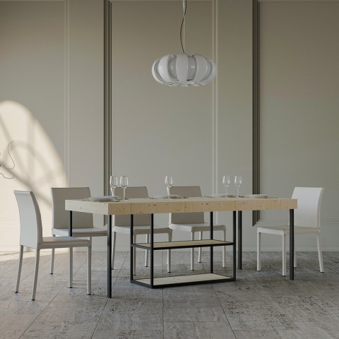 Tisch Holz Ausziehbar Design 90x40-290cm Camelia Premium Nature