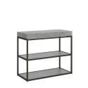 Ausziehbarer Konsolentisch 90x40-196cm Plano Small Concrete grau Tisch Angebot