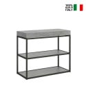 Table console extensible avec rallonges 90x40-196cm Plano Small Premium Concrete Vente