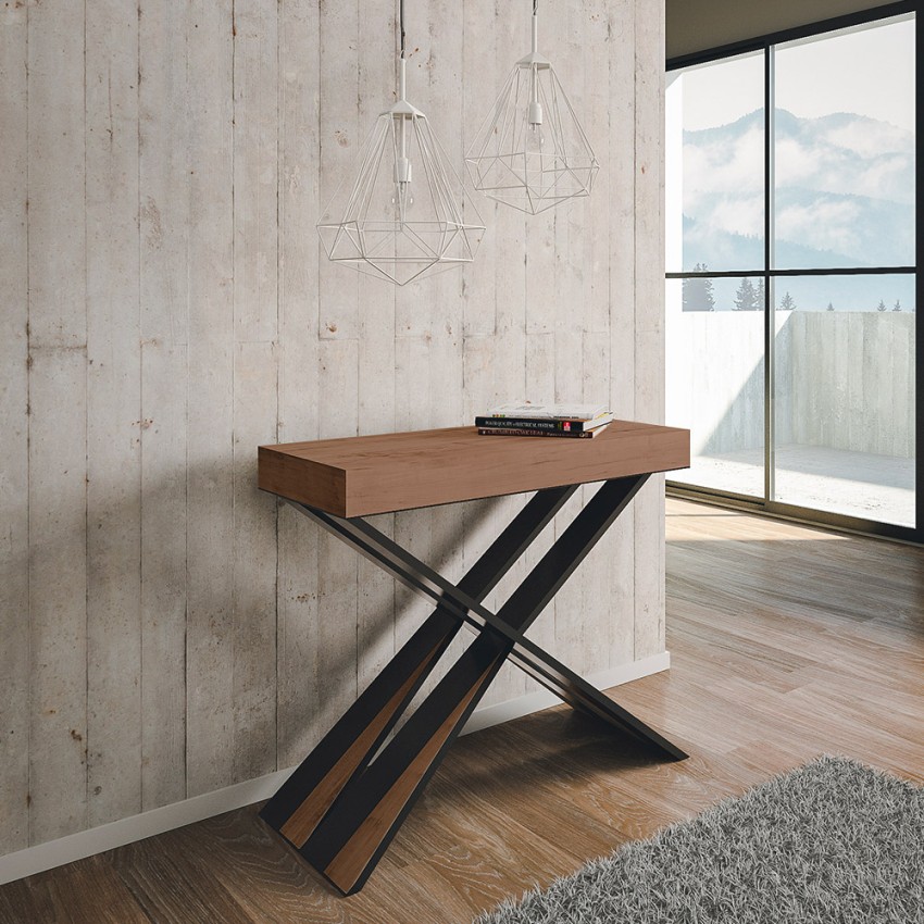 Ausziehbarer Konsolentisch 90x40-300 cm Esstisch Diago Premium Eiche Aktion Ausziehbarer Konsolentisch 90x40-300 cm Esstisch Diago Premium Eiche Aktion