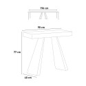 Table console moderne extensible blanc 90x40-196cm Diamante Small Réductions