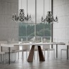 Table console extensible blanche moderne 90x40-300cm Diamante Réductions