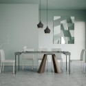 Console d'entrée extensible 90x40-300cm table grise Diamante Concrete Remises