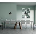 Console d'entrée extensible 90x40-300cm table grise Diamante Concrete Réductions