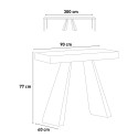 Console d'entrée extensible 90x40-300cm table grise Diamante Concrete Catalogue