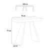 Console d'entrée extensible 90x40-300cm table grise Diamante Concrete Catalogue