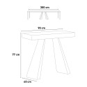 Consolle allungabile 90x40-300cm tavolo in legno noce Diamante Noix Catalogo