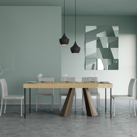 Consolle allungabile 90x40-300cm tavolo in legno Diamante Premium Nature