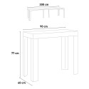 Ausziehbarer Eingangskonsolentisch 90x40-300cm weiß Tischdesign Ghibli Lagerbestand