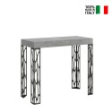 Consolle allungabile 90x40-300cm tavolo moderno grigio Ghibli Concrete Vendita