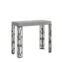 Consolle allungabile 90x40-300cm tavolo moderno grigio Ghibli Concrete Offerta