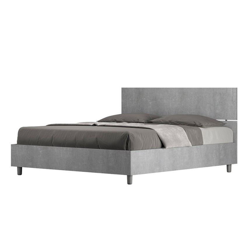 Agueda M letto contenitore matrimoniale 160x190 moderno similpelle