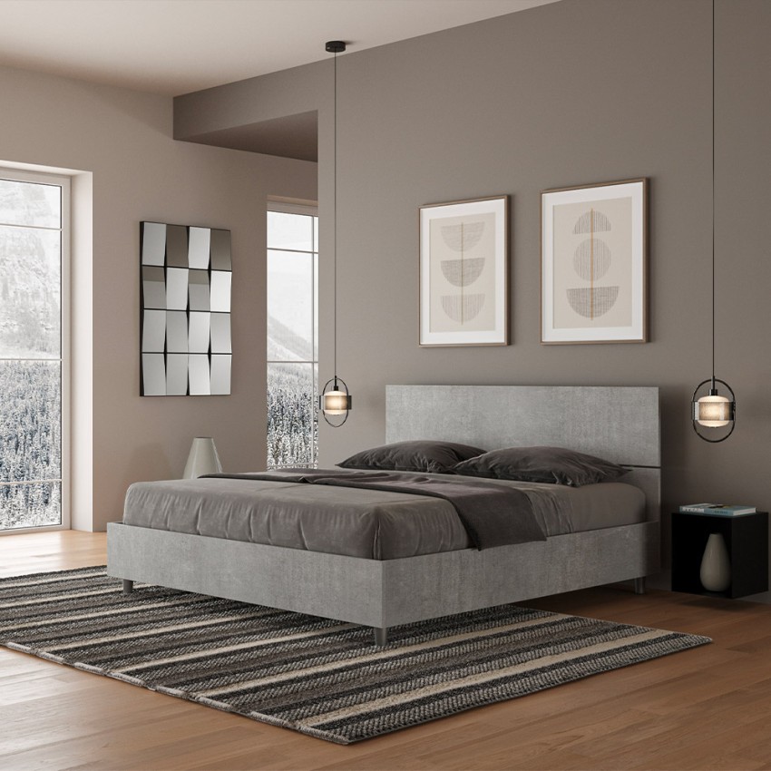 Bettkasten Doppelbett 160x190cm Grau Demas Concrete Aktion Bettkasten Doppelbett 160x190cm Grau Demas Concrete Aktion