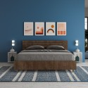 Doppelbett mit Stauraum 160x190cm Holz Nussbaum modern Ankel Noix Sales