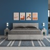 Modernes Doppelbett in Grau mit Bettkasten 160x190cm Ankel Nod Concrete Rabatte