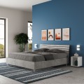 Modernes Doppelbett in Grau mit Bettkasten 160x190cm Ankel Nod Concrete Aktion