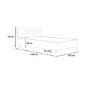 Modernes Doppelbett in Grau mit Bettkasten 160x190cm Ankel Nod Concrete Auswahl