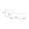 Modernes Doppelbett in Grau mit Bettkasten 160x190cm Ankel Nod Concrete Auswahl