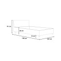 Doppelbett mit Lattenrost und schrägem Kopfteil Grau 160x190cm Demas I Concrete Katalog