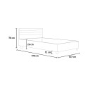 Graues Doppelbett 160x190cm gerade Kopfteil Latten Ankel D Concrete Katalog
