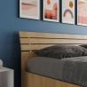 Doppelbett aus Holz 160x190cm Lamellen geneigtes Kopfteil Ankel I Eiche Sales
