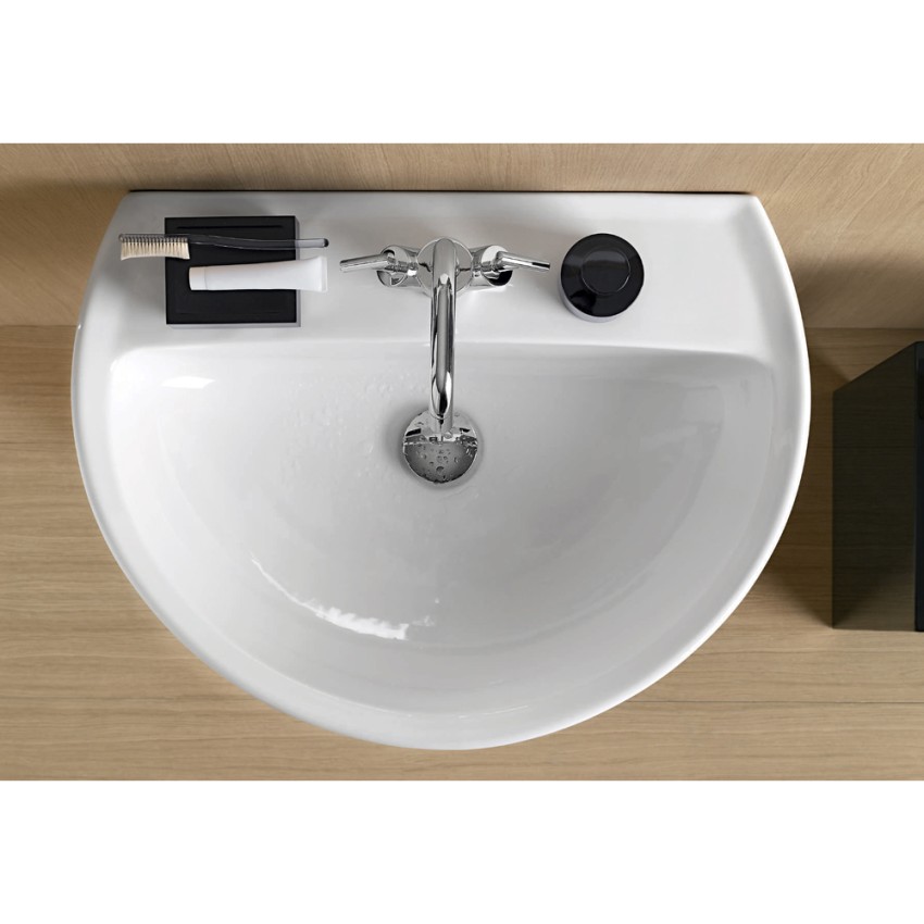 Sink 60 lavatoio sospeso a parete 59x39x28cm per esterno giardino