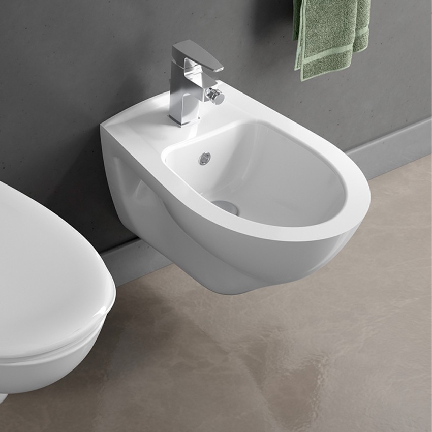 Bidet dos au mur salle de bain moderne petit bidet Vignoni Simas