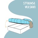 Französisches Doppelbett 140x200 mit Stauraum, modernes Design Sunny F 