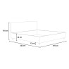 Letto Matrimoniale Rete Contenitore Design Moderno Antea 200x210 