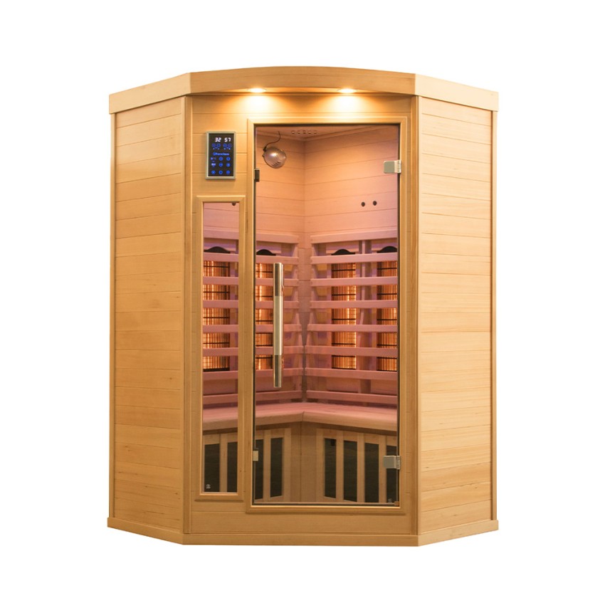 Apollon 2C infrarouge Sauna finlandais d'angle de 2 à 3 places Promotion