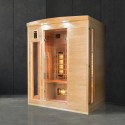 Sauna finlandese infrarossi da casa in legno 3 posti quarzo Apollon 3 Vendita