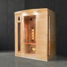 Sauna finlandese infrarossi da casa in legno 3 posti quarzo Apollon 3 Vendita