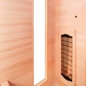 Sauna finlandese infrarossi da casa in legno 3 posti quarzo Apollon 3 Stock