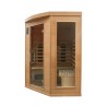 Sauna finlandais d'angle infrarouge en bois pour 3/4 places Apollon 3C Remises