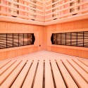 Sauna finlandese angolare infrarossi in legno da casa 3/4 posti Apollon 3C Sconti