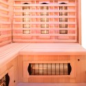 Sauna finlandese angolare infrarossi in legno da casa 3/4 posti Apollon 3C Modello