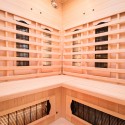 Sauna finlandese angolare infrarossi in legno da casa 3/4 posti Apollon 3C Prezzo
