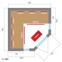 Sauna infrarouge finlandais d'angle 3 places à domicile Dual Healthy Spectra 4 Choix