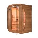 Sauna infrarossi finlandese angolare 3 posti da casa Dual Healthy Spectra 4 Offerta