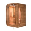 Sauna infrarouge finlandais d'angle 3 places à domicile Dual Healthy Spectra 4 Offre