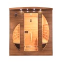 Sauna infrarossi finlandese in legno 4 posti da casa Dual Healthy Spectra 5 Offerta