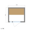 Sauna de maison en bois traditionnel finlandais 2 places avec poêle de 3.5 kW Zen 2 Caractéristiques