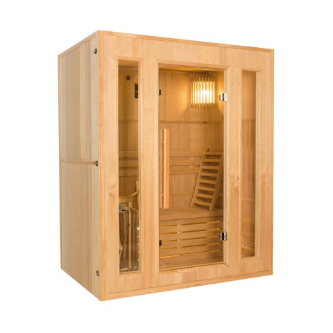 Finnische Sauna 3 Plätze Holz Haus Elektro-Ofen 3,5 kW Zen 3