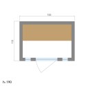 Sauna finlandais 3 places de maison en bois poêle électrique 4.5 kW Zen 3 Caractéristiques