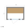 Sauna finlandais 3 places de maison en bois poêle électrique 4.5 kW Zen 3 Caractéristiques