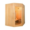 Sauna d'angle en bois finlandais 3 places poêle et pierre inclus Zen 3C Offre