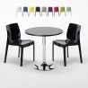 Schwarz Rund Tisch und 2 Stühle Farbiges Polypropylen-Innenmastenset Grand Soleil Ice Cosmopolitan Aktion